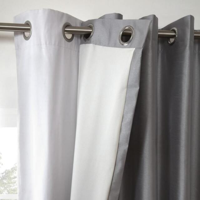 Eyelet Blackout Curtain Lining 116cm x 175cm White White White