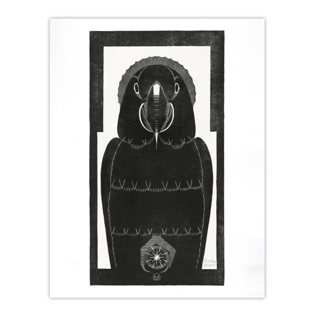 "Stylised Ara Macaw Parrot De Mesquita Huge Wall Art Poster Print 24X32"""