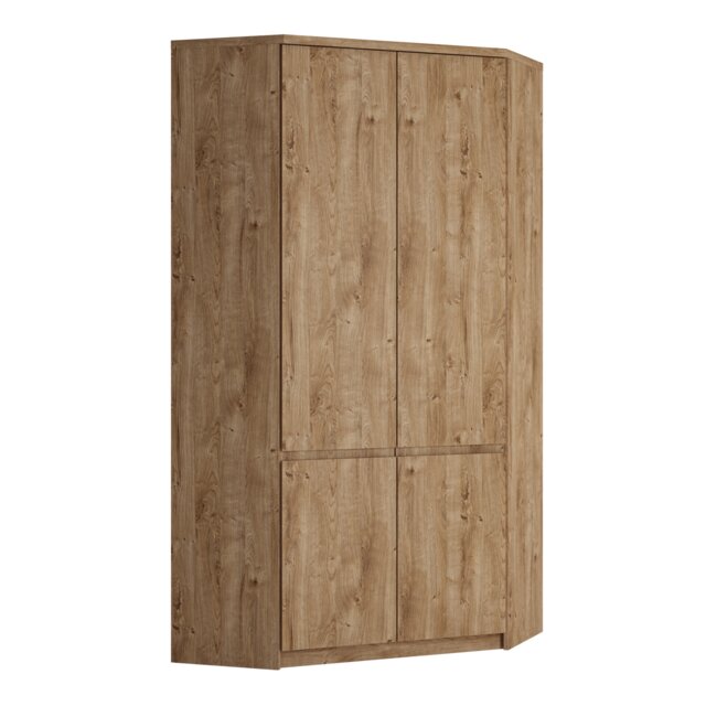 Fribo Corner Wardrobe 2 Door in Golden Ribbeck Oak
