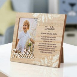 History & Heraldry Pre-Personalised Kids Wooden Picture Frame - Freddie