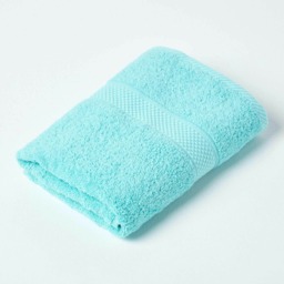 Homescapes Turkish Cotton Hand Towel - Aqua Blue Hand towel