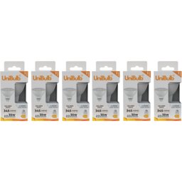 UniBulb LED MR16 GU5.3 345lm 3.4W (Replaces 35W) 4000K (Cool White) Spot Downlight Ceiling Light Bulb - Pack of 6