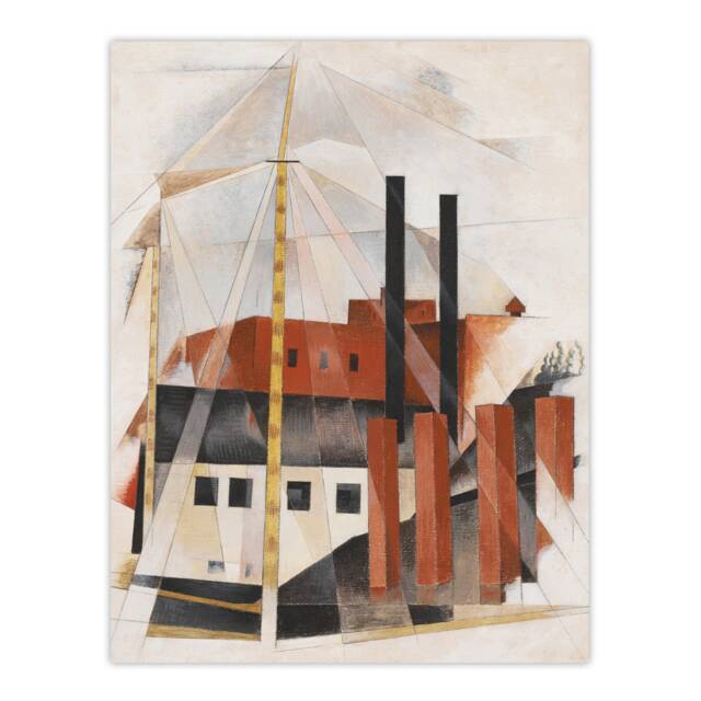Piano Movers Holiday Cubist Painting Demuth Huge Wall Art Print 18X24 In