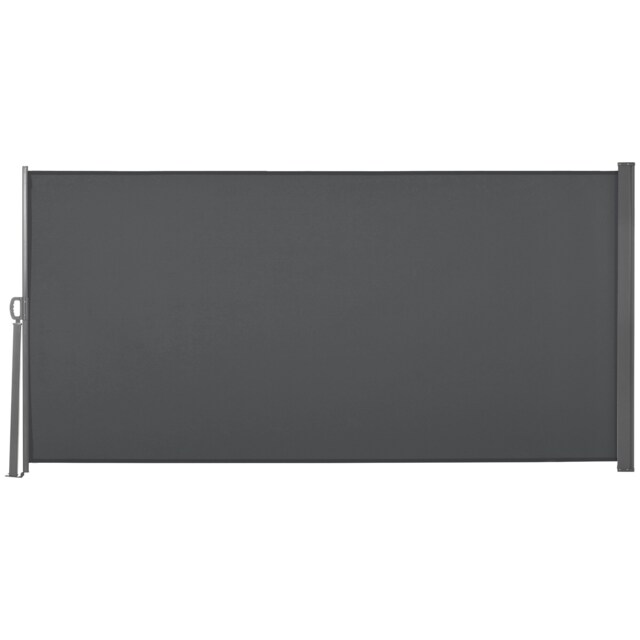 Outsunny 3x1.6M Retractable Side Awning Screen Fence Patio Privacy Divider Grey Grey