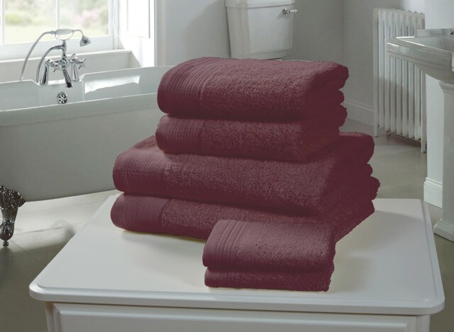 Chatsworth 600gsm Pure Cotton Towels Soft & Absorbent Purple Damson Bath towel 1