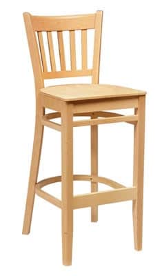 Gredile Beech Wood High Bar Stool Brown Taupe
