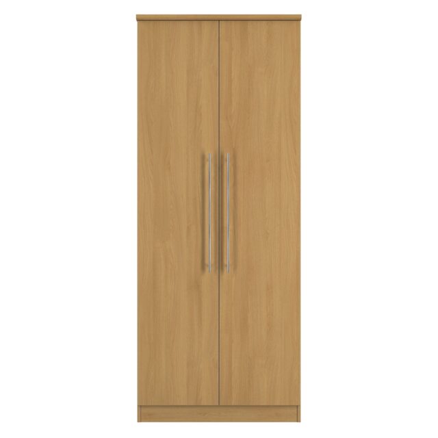 Carlton Double Wardrobe in Modern Oak (Ready Assembled) Brown Modern Oak