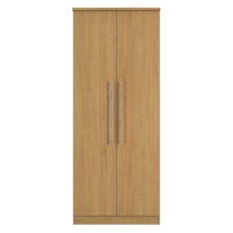 Carlton Double Wardrobe in Modern Oak (Ready Assembled) Brown Modern Oak