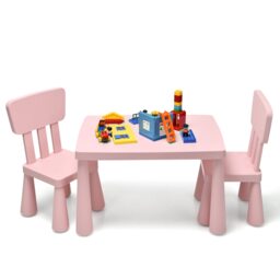 COSTWAY Children's Multi Activity Table and Chair Set Pink
