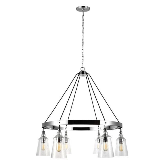 Feiss Loras 6 Light Chandelier Chrome