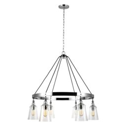 Feiss Loras 6 Light Chandelier Chrome