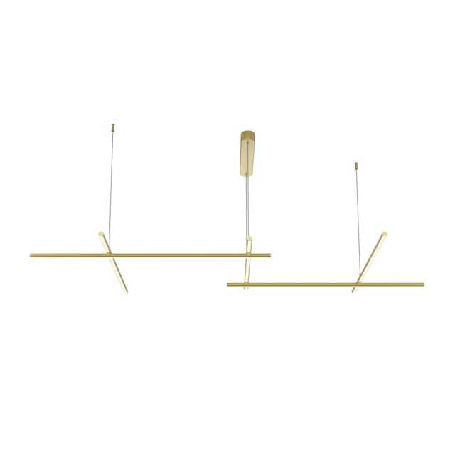 Radiance Modern 172cm Bar Pendant Ceiling Light Gold 3000K 1900lm White Shade