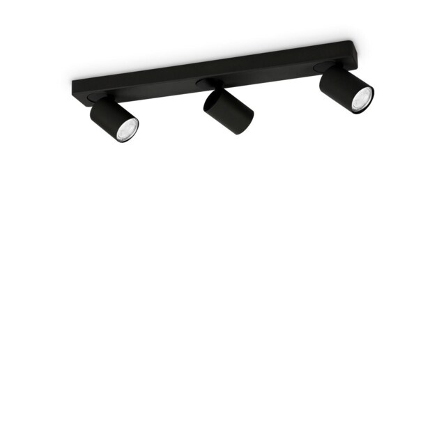 Rudy Indoor 3 Lights Ceiling Spotlight Lamp Black, GU10