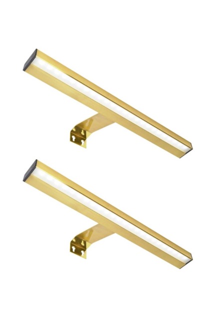ValueLights Ryle Pair Gold Touch Rechargeable Picture Wall Light Gold