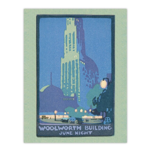 "Woolworth Building June Night Elmer Huge Wall Art Poster Print 24X32"""