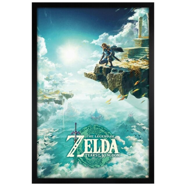 Black Wooden Framed The Legend of Zelda Tears of the Kingdom Hyrule Skies Maxi Poster Multi
