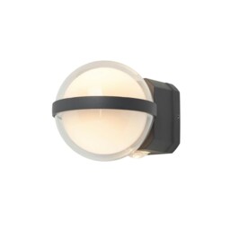 BHS Char Up and Down LED CCT Outdoor Globe Wall Light, Anthracite