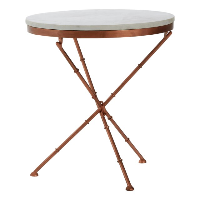 Stylish Cross Leg Table, Functional Bedside Table For Bedroom, Stable Design Modern Side Table For Garden White