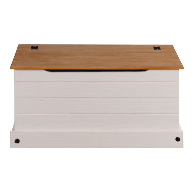 Corona Bedding Box Storage Toy Chest White Traditional Mexican Pine Solid Wood
