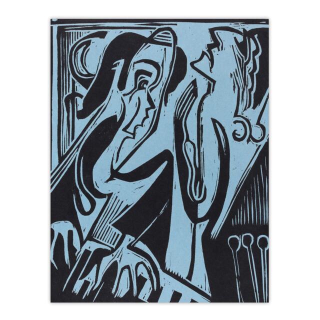 Abstract Pianist and Singer Kirchner Wall Art Poster Print