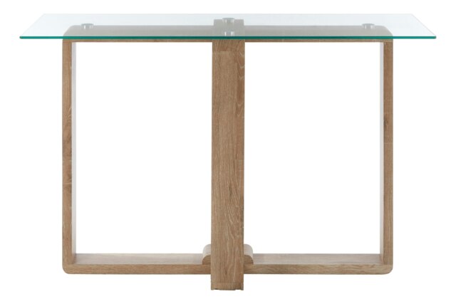 Orsina Tempered Glass Console Table, Elegant Hallway Table For Livingroom, Airy Modern Console Table For Bedroom