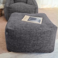 rucomfy Indoor Bean Bag Ottoman - Weave Pouffe Footstool