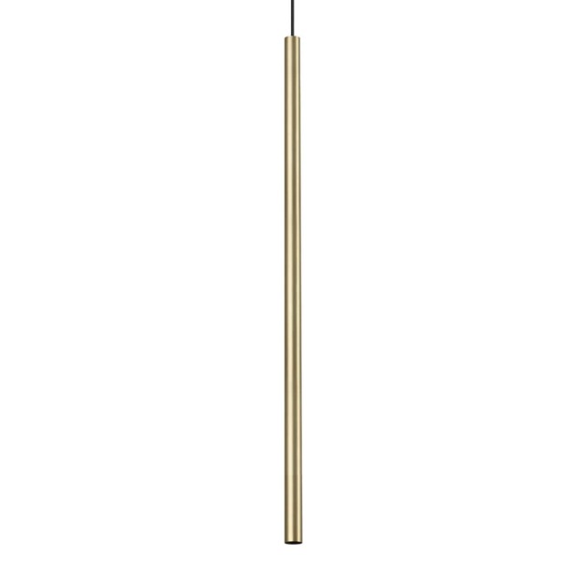Ultrathin Round 100cm Tall LED Slim Pendant Ceiling Light Satin Brass 3000K