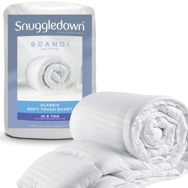 Snuggledown Scandinavian Hollowfibre Duvet, 10.5 Tog, Double White Double