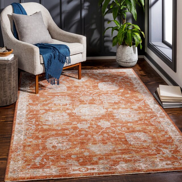LIVABLISS Avant Garde-Vintage Traditional Boho Fringe Rug 152 x 225 cm Beige Blue Brown