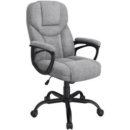 Yaheetech Tall Height-Adjustable Computer Desk Chair with Swivel Seat-Grey