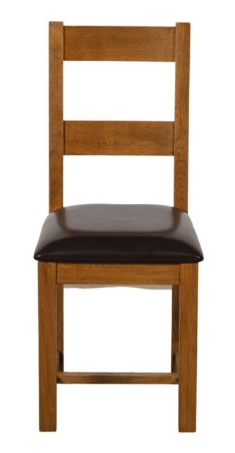 Lincoln Dark Solid Oak Dining Chairs for Dining Room or Kitchen Brown Dark Brown