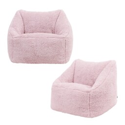 Kids Teddy Bear Armchair Bean Bag Pink Childrens Bean Bags Set of 2