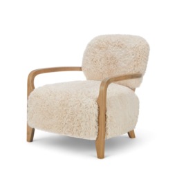 Sheepskin Style Faux Fur Armchair MISTY