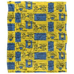Minions Positivity Squares Blanket - White - One Size