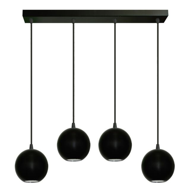 Midway Straight Bar Pendant Ceiling Light Black 60cm