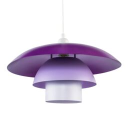 Modern Designer Purple and Lilac Lavender Metal Pendant Lighting Shade