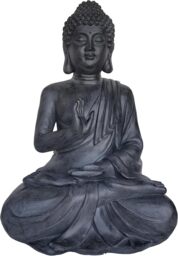 Sitting Buddha Garden Ornament Stone Effect 74cm Tall