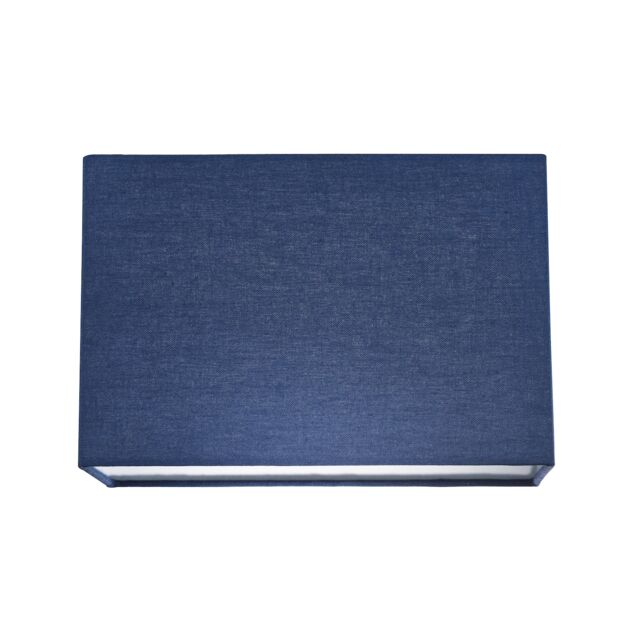 Contemporary and Stylish Navy Midnight Blue Linen Fabric Rectangular Lamp Shade Blue Midnight Blue 1
