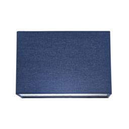 Contemporary and Stylish Navy Midnight Blue Linen Fabric Rectangular Lamp Shade Blue Midnight Blue 1