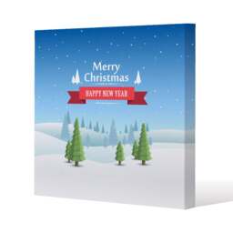Merry christmas cover art (canvas) / 120x 120 x 4cm Multi