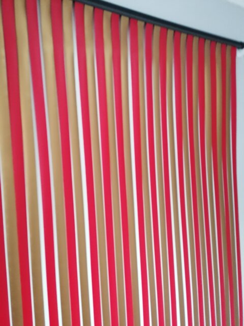Heavy Duty Bug Blind,Fly Blind,Strip Blind, Door Blind-RED & GOLD (80cm wide-UK Standard door size)