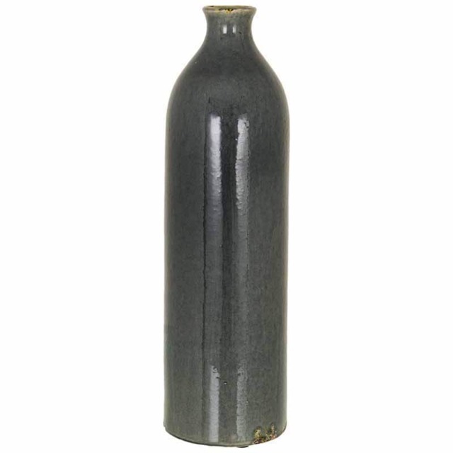 Garda Glazed Gisela Vase - Ceramic - L17 x W17 x H57 cm - Grey Grey