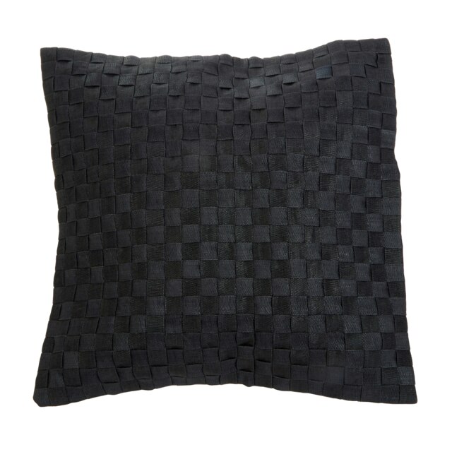 Orsina Dark Grey Weave Cushion Cover, Throw Pillow Case for Sofa & Bed, Machine Washable Cushion Cover, Grey Accent Grey