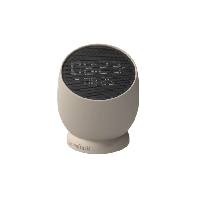 Kreafunk Bell Wireless Flip To Snooze Alarm Clock 9cm - Ivory Sand