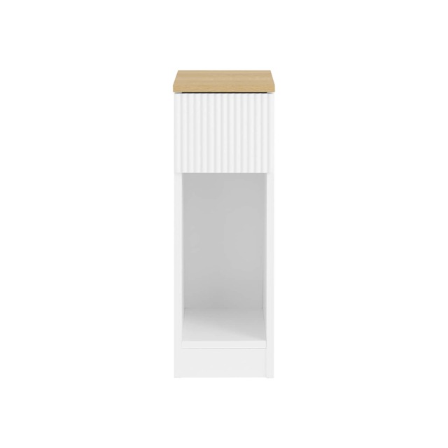 SoBuy FBT111-W,Slim Bedside Table Narrow Side Table Nightstand with Drawer and 2 Shelves White Multicoloured 1