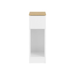 SoBuy FBT111-W,Slim Bedside Table Narrow Side Table Nightstand with Drawer and 2 Shelves White Multicoloured 1