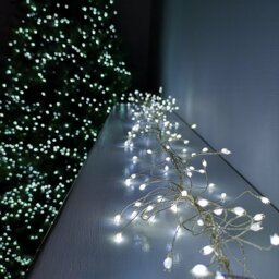 430 LED 2.7m Premier Christmas Outdoor 8 Function Garland Wire Lights Cool White