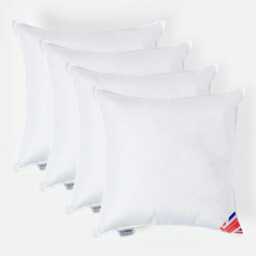 "Homescapes Luxury Super Microfibre Cushion Pad Insert Inner 50 x 50 cm (20 x 20 inches) - Pack of 4 White 50 x 50 cm (20 x 20"")"
