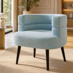 Alivio Sherpa Sofa Chair for Living Room & Bedroom (Blue)