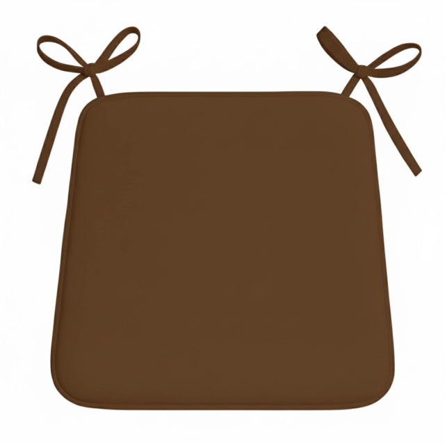 Foam Seat Pad with Ties Comfortable Chair Cushion for Dining, Kitchen Garden Seating Brown